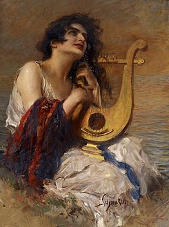 Young Woman with Lyre