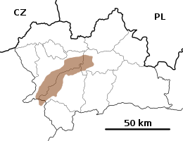 Lesser Fatra - location map in Žilina Region.svg