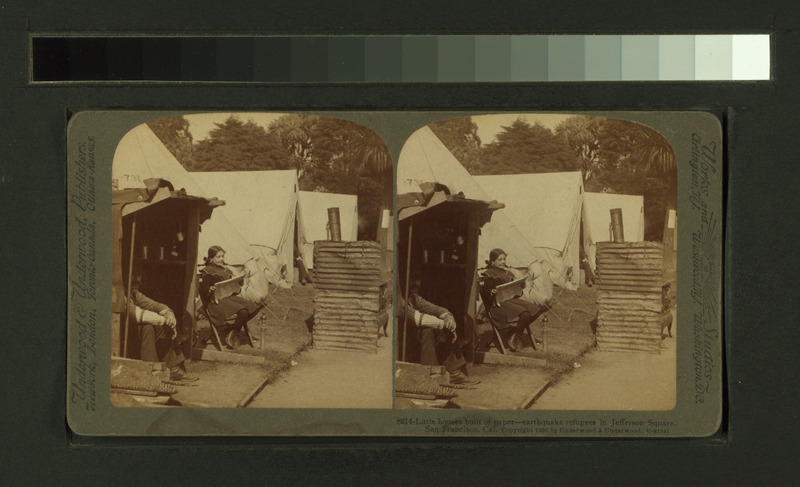 File:Little houses built of paper, earthquake refugees in Jefferson Square, San Francisco, Cal (NYPL b11707337-G89F415 015F).tiff