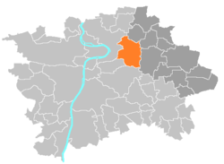 Location of Prague 9 in Prague