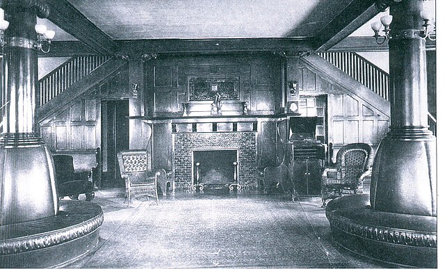 Logan House lobby in its later years