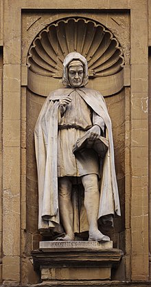 Statua di Giovanni Villani, Loggia del Mercato Nuovo, Firenze
