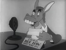 "Lord Hee Haw, Chief Wind-Bag" from the 1943 animated propaganda film Tokio Jokio LordHeeHaw.png