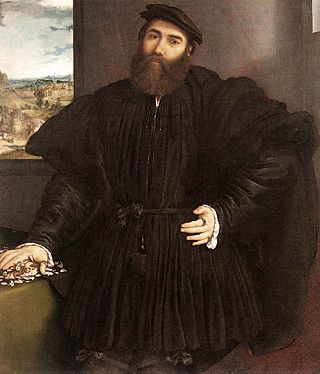 <i>Portrait of a Gentleman</i> (Lotto) c. 1535 painting by Lorenzo Lotto