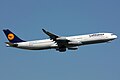 Lufthansa Airbus A340-300 taking off at Frankfurt