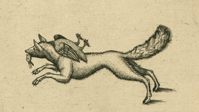 Un renard, détail de la carte de Foxe