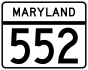 Maryland Route 552 marker