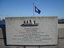 Memorial of MS Jutlandia in Copenhagen MS Jutlandia stone.JPG