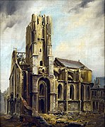 Afbraak van de Sint-Nicolaaskerk (A. Schaepkens, 1838)