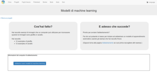 Machine Learning For Kids Addestrare