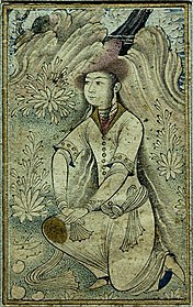 Maiden in a fur cap, by Muhammad 'Alî, Isfahan, Iran, mid-17th century