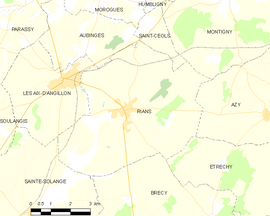 Mapa obce Rians