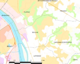 Mapa obce Bouliac