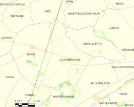 Mapa obce La Champenoise