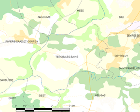 Poziția localității Tercis-les-Bains