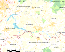 Mapa obce Maulévrier