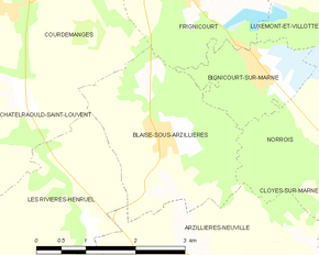 Poziția localității Blaise-sous-Arzillières