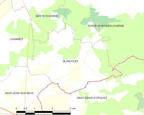 Poziția localității Blandouet