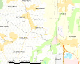 Mapa obce Bennwihr