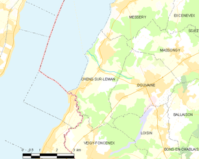 Poziția localității Chens-sur-Léman