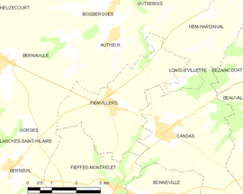 Mapa obce Fienvillers