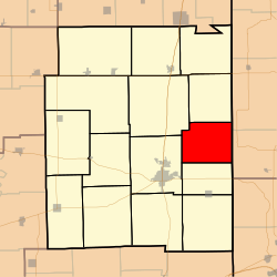 موقعیت ناحیه هانتر، شهرستان ادگار، ایلینوی در نقشه