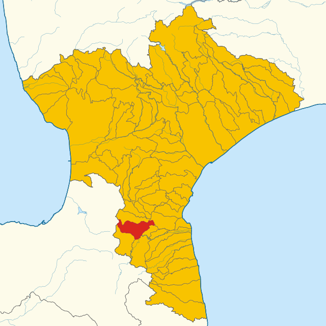 Elhelyezkedése Catanzaro térképén