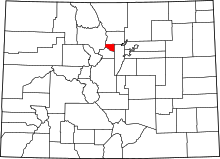 Map of Colorado highlighting Gilpin County.svg