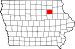 Map of Iowa highlighting Bremer County.svg