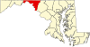 Marylandin kartta, jossa korostetaan Washington County. Svg
