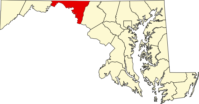 Fil:Map of Maryland highlighting Washington County.svg