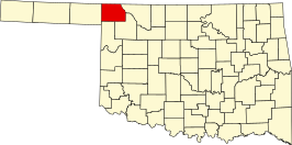 Locatie van Harper County in Oklahoma