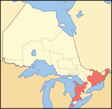 Mapa COUNTIES w Ontario.svg