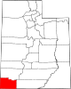 Map of Utah highlighting Washington County.svg