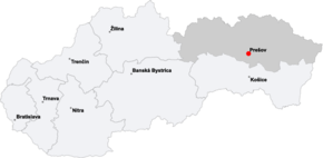 Poziția localității Prešov