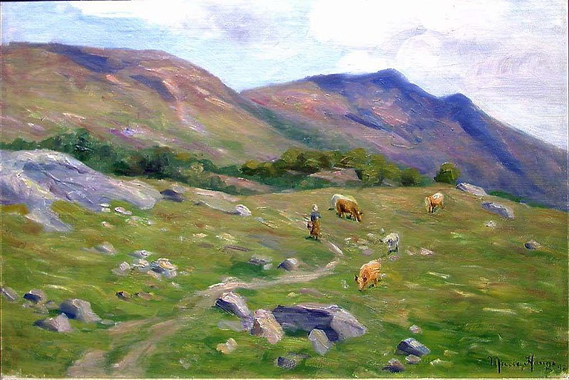 File:Marie Hauge - Mountain Landscape with Cattle - NG.M.03246 - National Museum of Art, Architecture and Design.jpg