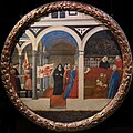 Masaccio (zugeschrieben), Desco da parto mit Darstellung einer Wochenstube, um 1423, Gemäldegalerie, Berlin