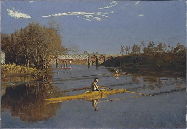 Max Schmitt in a Single Scull (1871), now housed in the Metropolitan Museum of Art in New York City