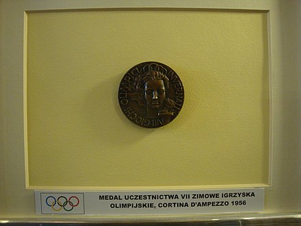 Medal uczestnika igrzysk w Cortina d’Ampezzo