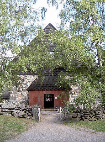 Messukylä Old Church from the 16th century, located in Tampere