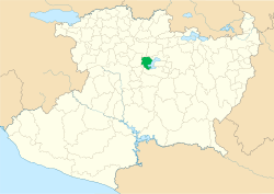Erongarícuaro község elhelyezkedése Michoacán államban