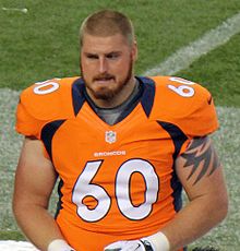 Remmers with the Broncos in 2012 Mike Remmers by Jeffrey Beall.jpg