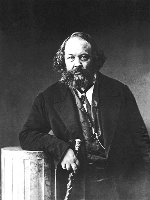 Mikhail Bakunin, leader of the anti-authoritarian faction within the International Workingmen's Association.