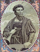 Portuguese explorer Pedro Alvares Cabral established Portuguese influence in Kochi (Portuguese: Cochim
) in 1500, which lasted until 1663. Miniature of Pedro Alvares Cabral (cropped).jpg