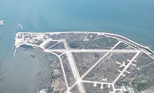 An aerial view of Montijo Air Base during 2019