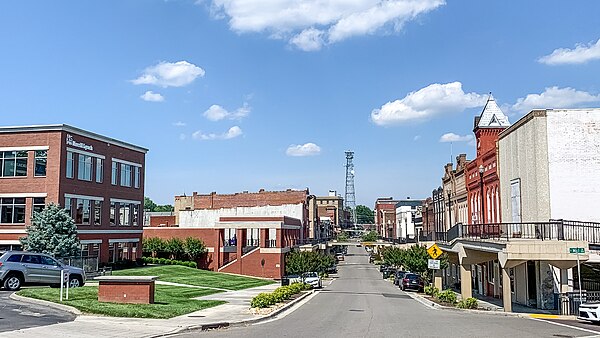 Main Street in the downtown district of Morristown.