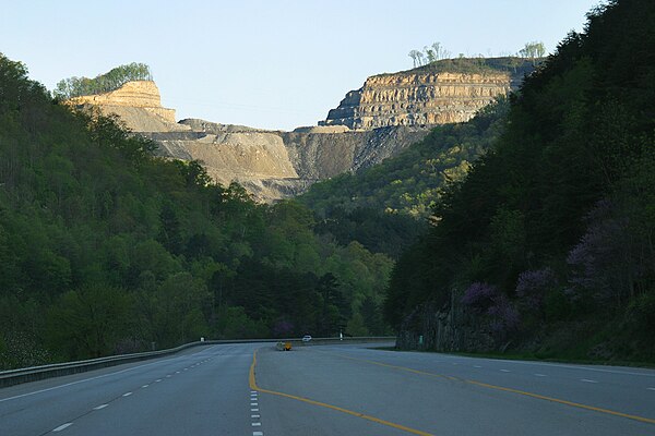 A mountaintop removal mine just off of U.S. Route 23 in 2010