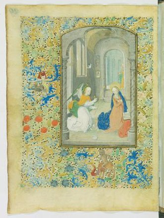 Verkundigung an Maria (Meister des Dresdener Gebetbuches), 1470 Mscr Dresd A 311 Bl 29 df ld 0004033.jpg