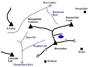 sketch map of Mungrisdale Common