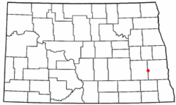 Location of Tower City, North Dakota